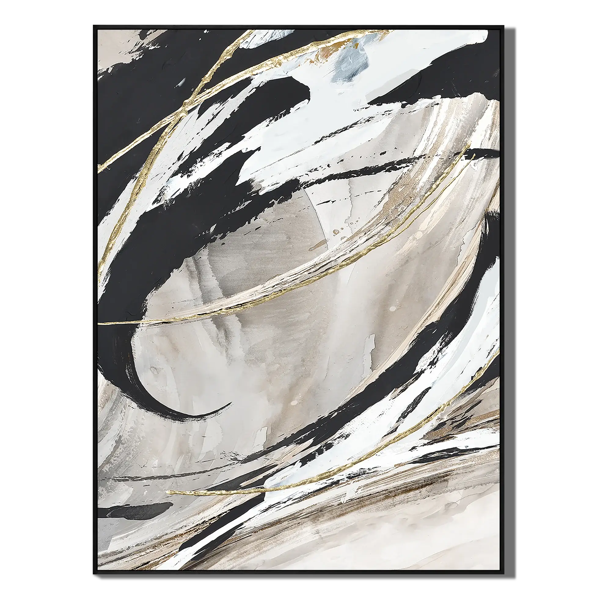 Gilded Flow Abstract Wall Art