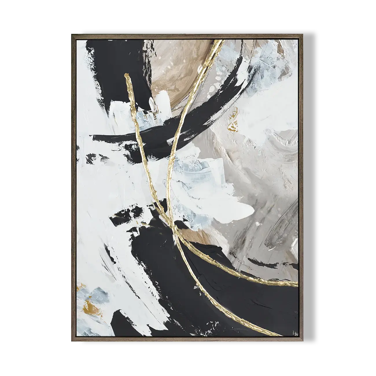 Black Gold Minimalist Painting #CXV051