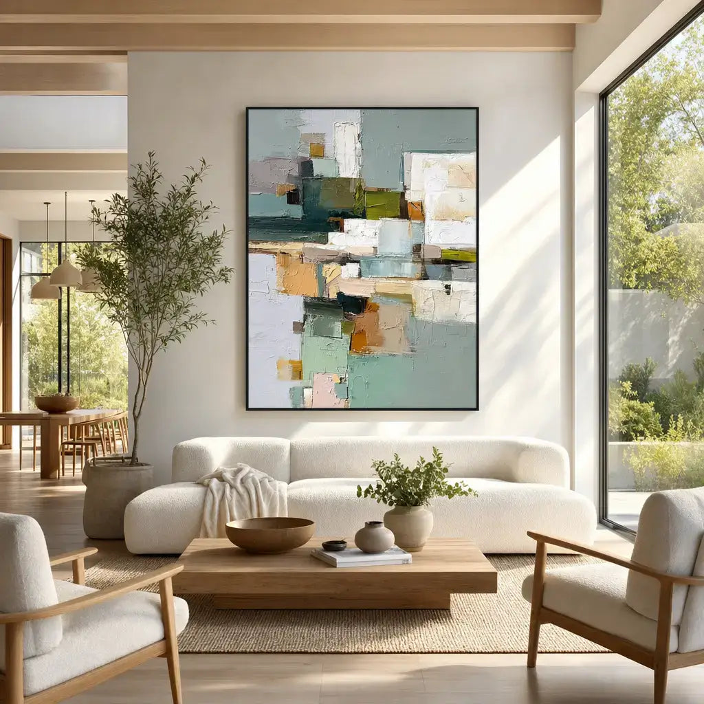 Color Block Shapes Abstract Wall Art
