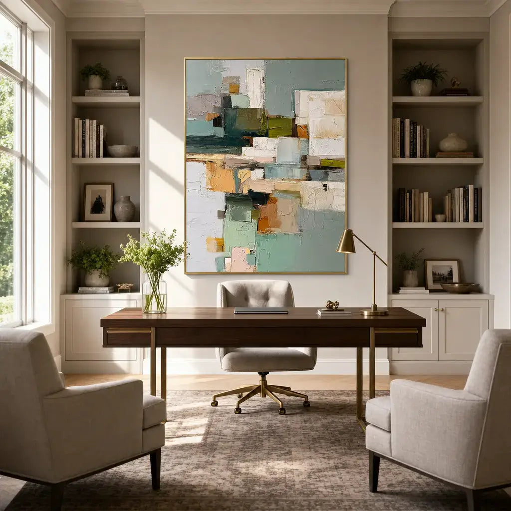 Color Block Shapes Abstract Wall Art