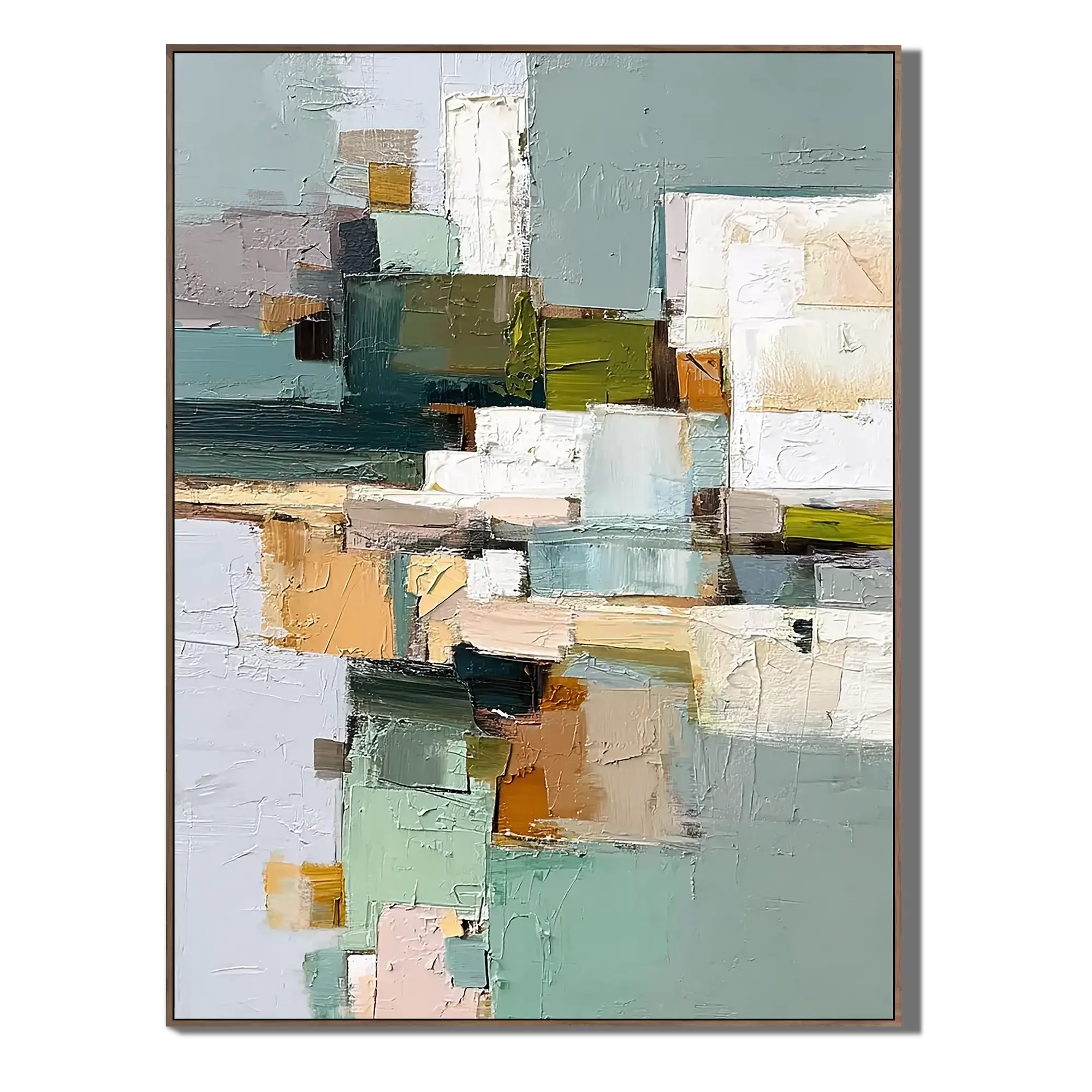 Color Block Shapes Abstract Wall Art