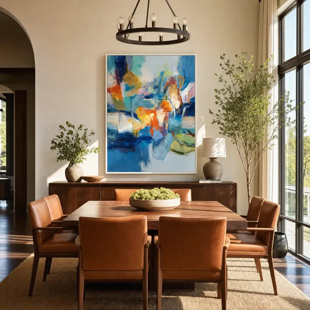 Azure Current Swell Abstract Wall Art