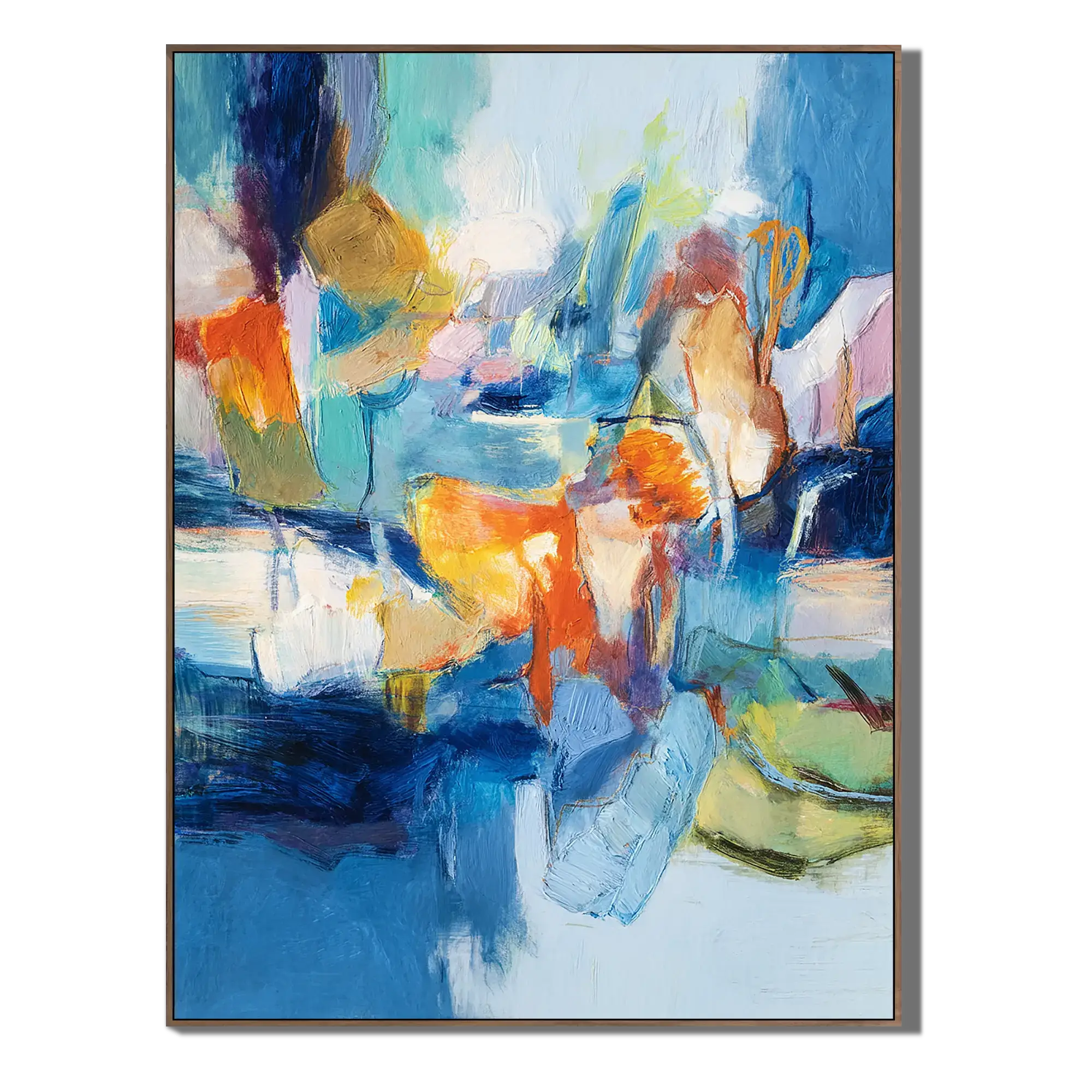Azure Current Swell Abstract Wall Art