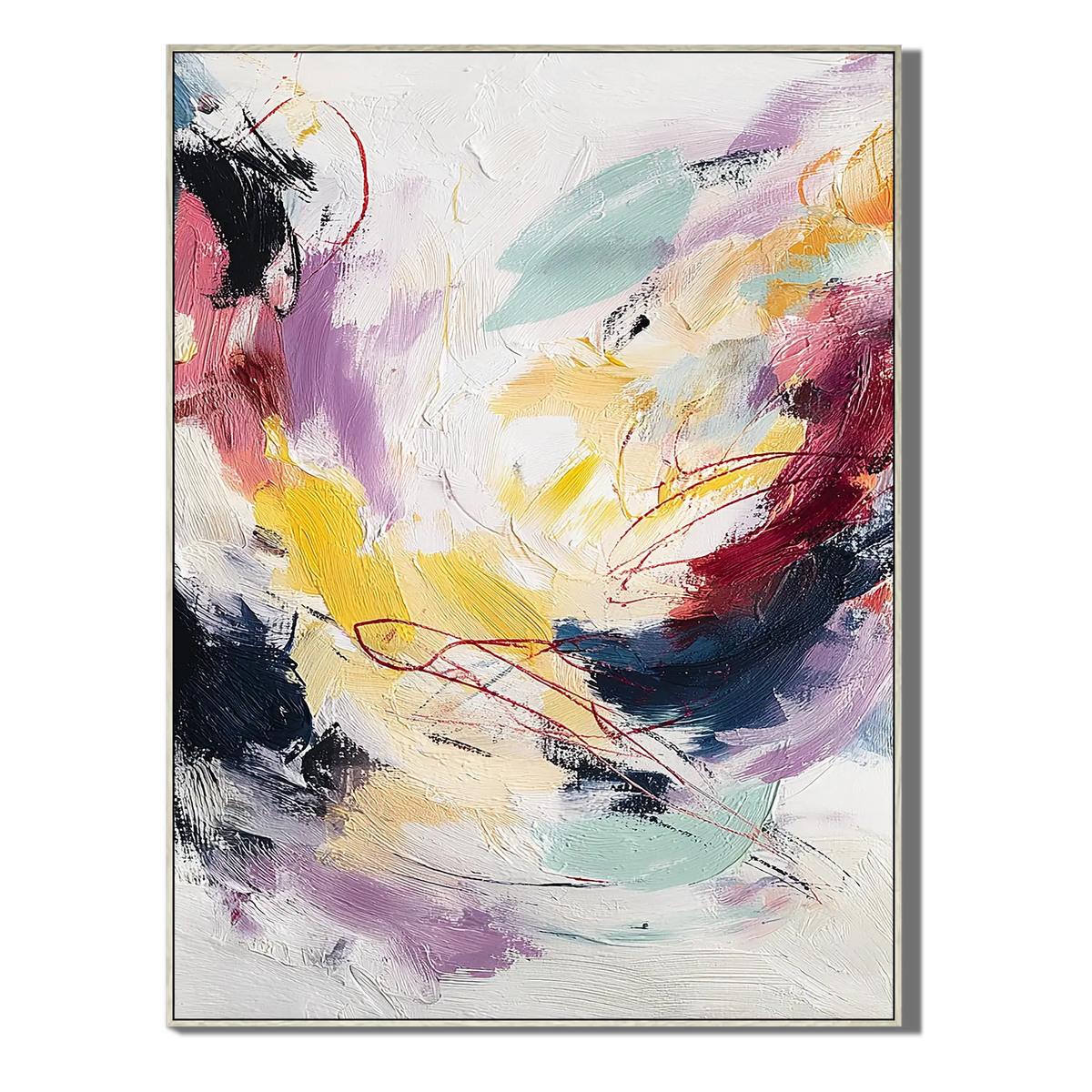 Soft Color Swirl Abstract Wall Art