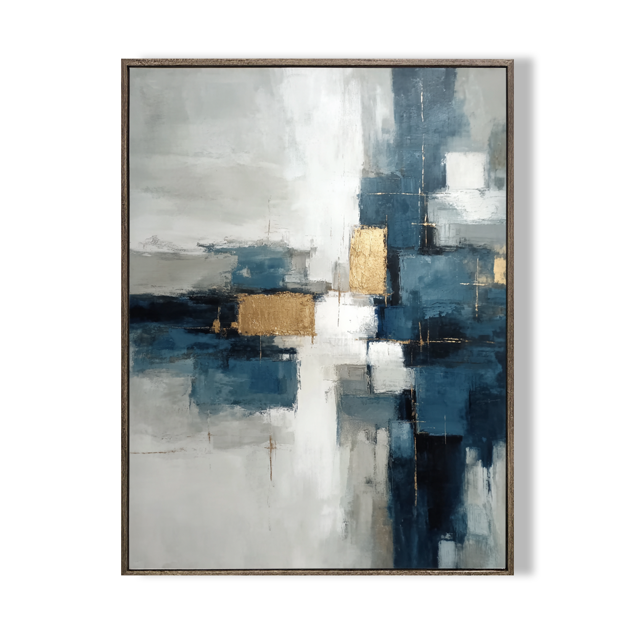 Gold Abstract Canvas Art #CXV077