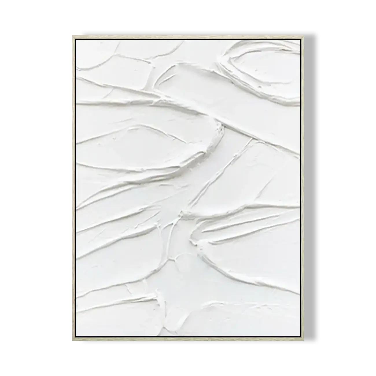 Abstract art piece with wavy lines on a white background