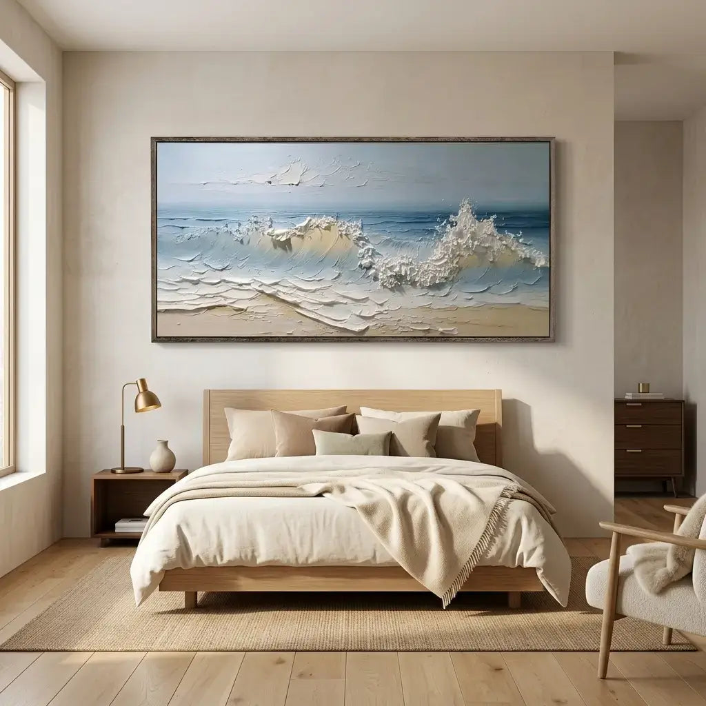 Coastal Tide Impasto Landscape #HJH029