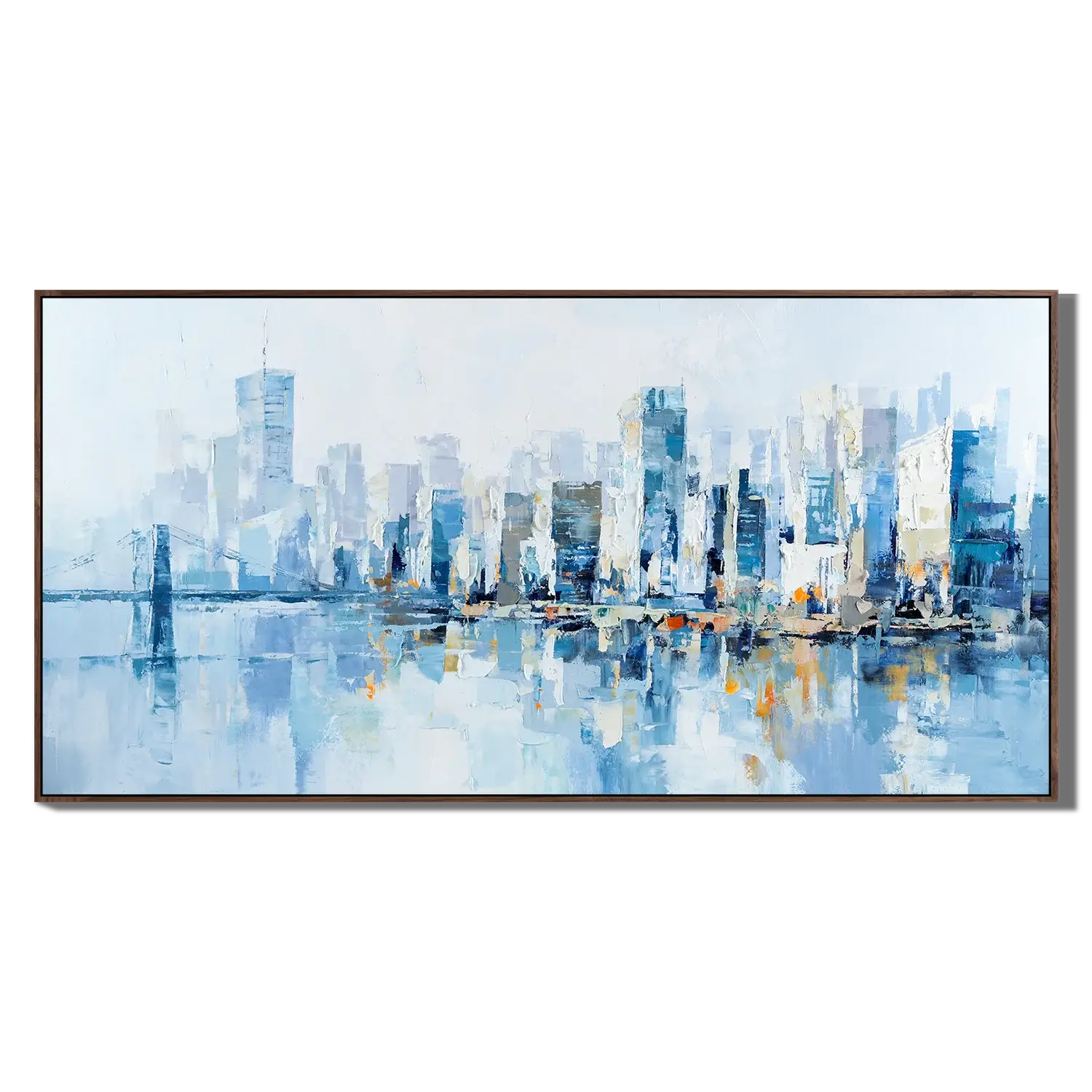 Misty Skyline Landscape Painting
