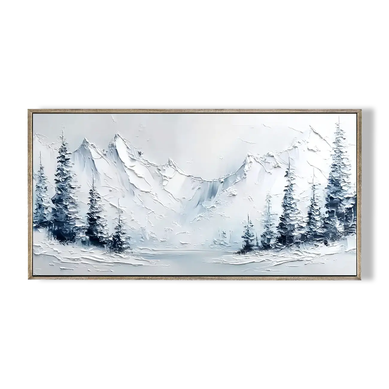 Winter Forest Impasto Oil Painting #FJH025