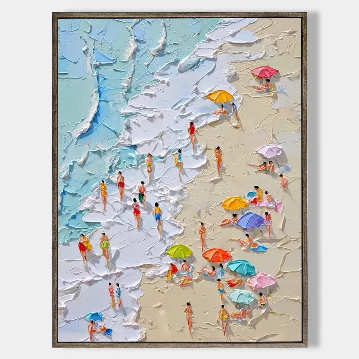 Ocean Abstract Textured Wall Art #FJV006