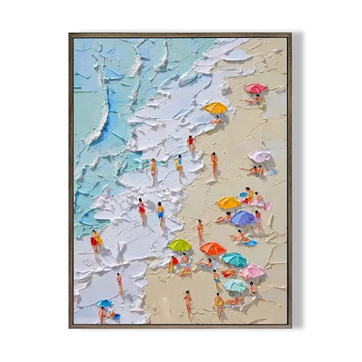 Ocean Abstract Textured Wall Art #FJV006
