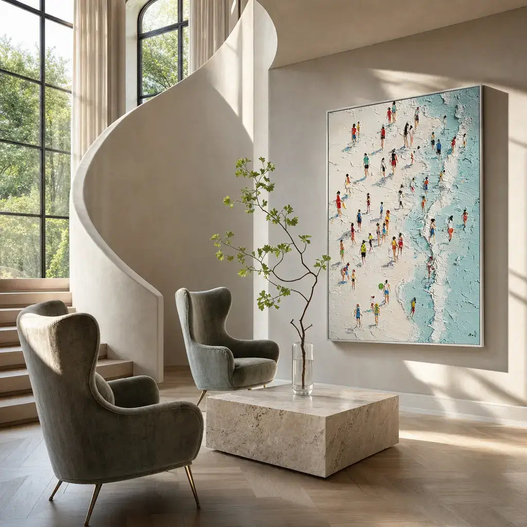 Shoreline Figures Ocean Wall Art