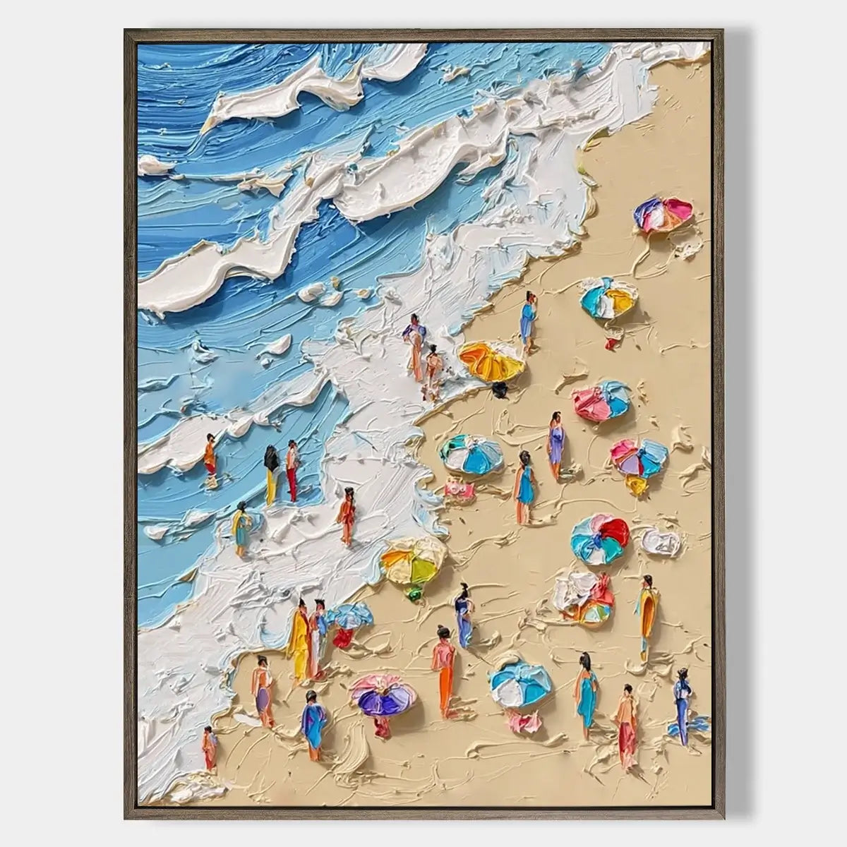 Ocean Abstract Textured Wall Art #FJV009