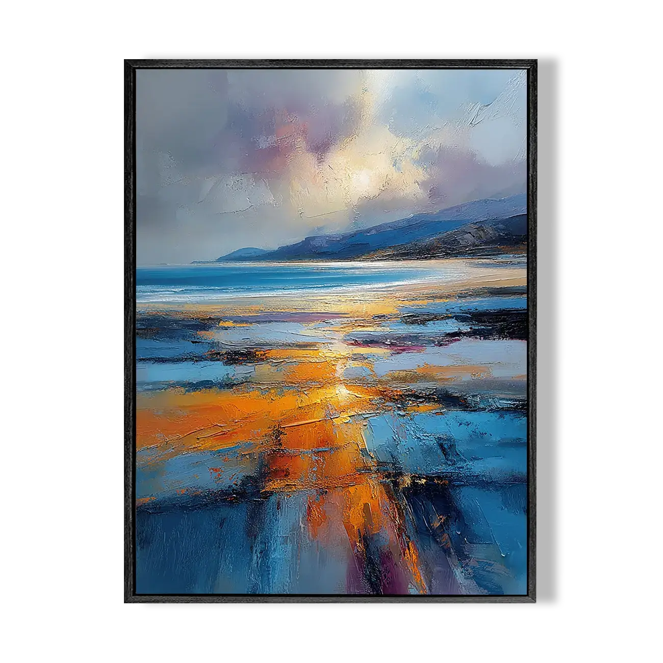 Golden Hour Seascape Impasto