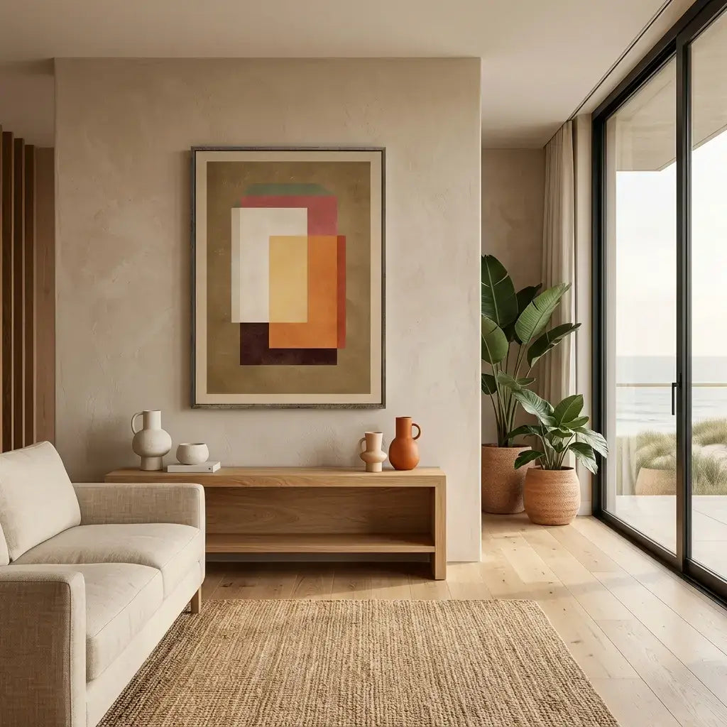 Gilded Earth Stack Abstract Wall Art