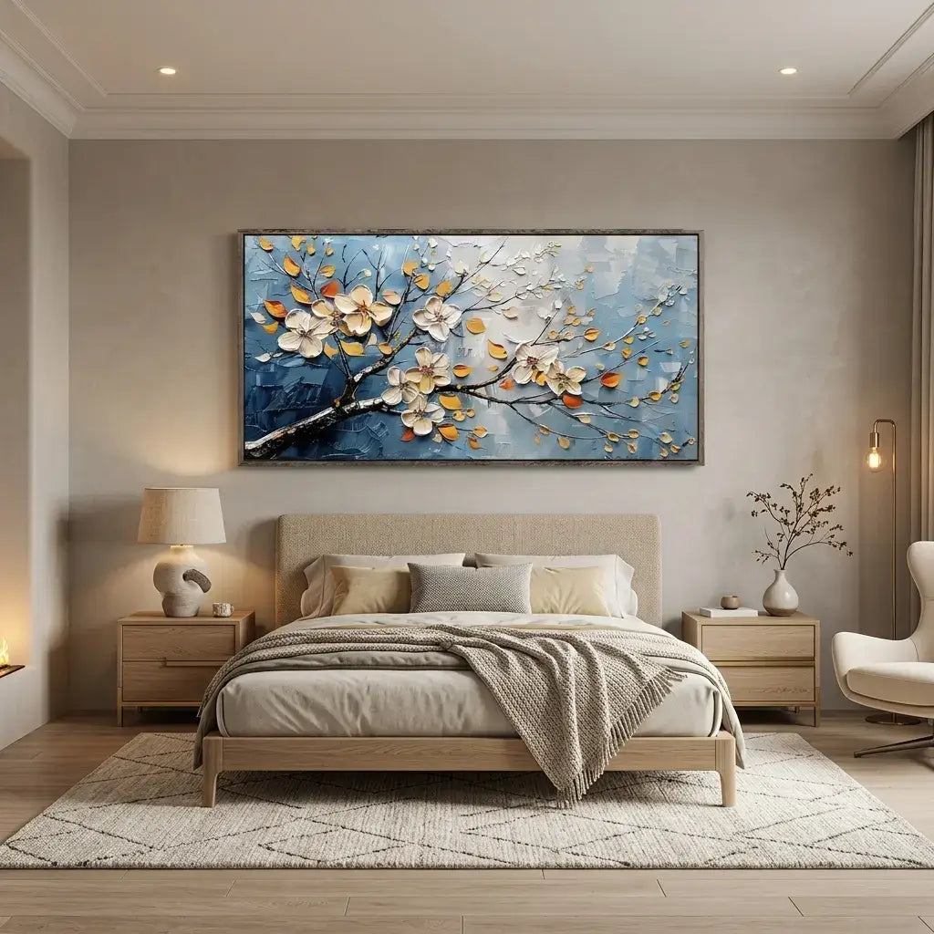 Golden Impasto Wall Art #HHH028
