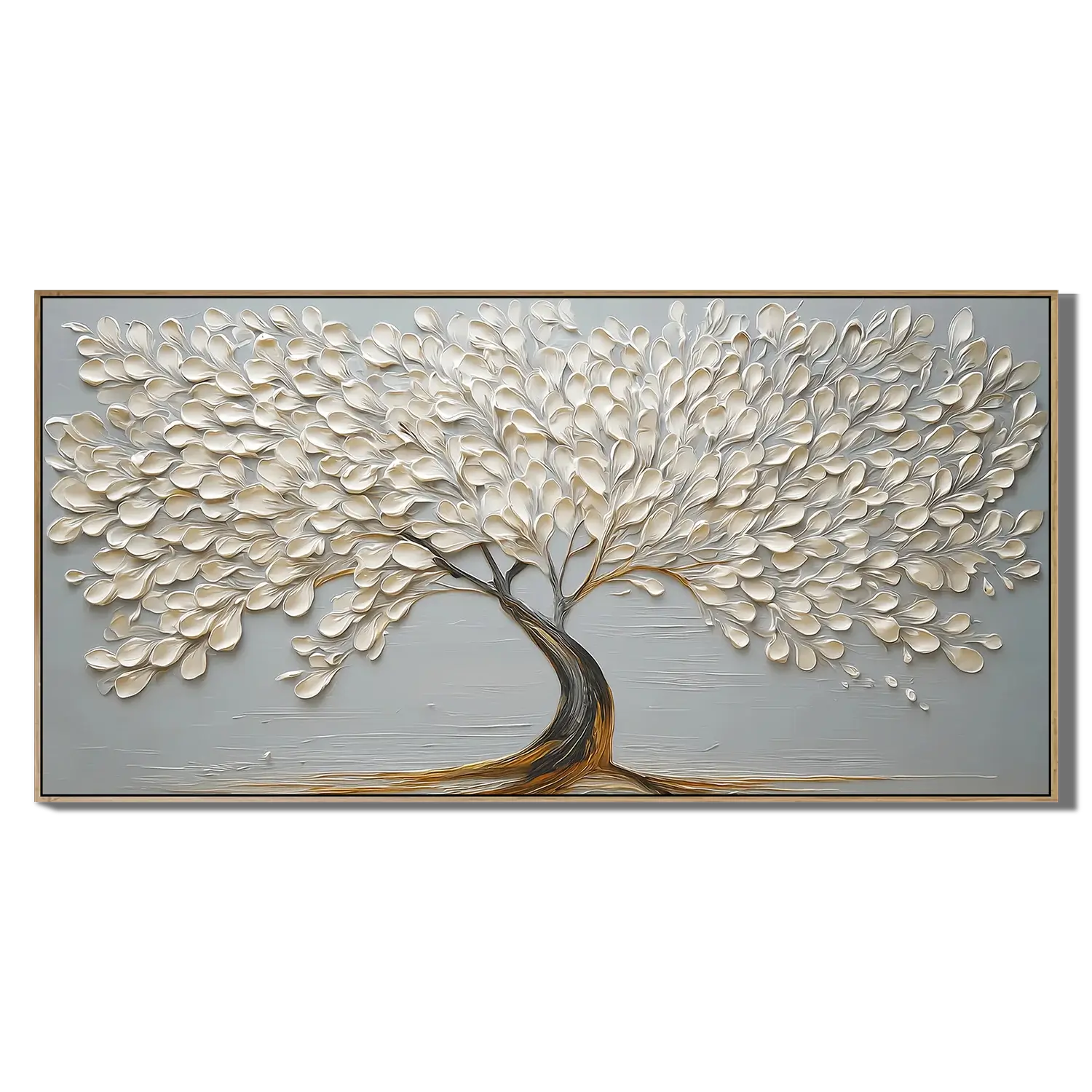 Minimalist White Petal Curve Tree #HHH023