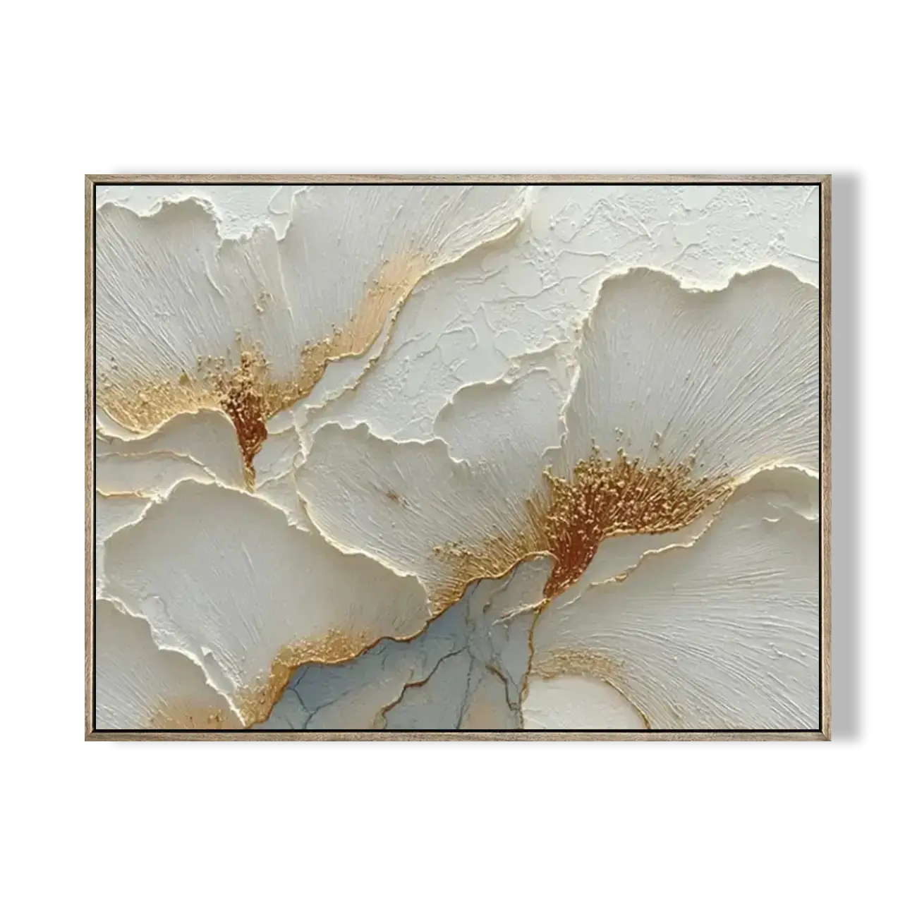 Gold Leaf Abstract Petal Art #HHH026