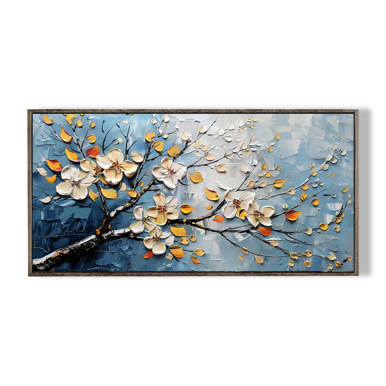 Golden Impasto Wall Art #HHH028