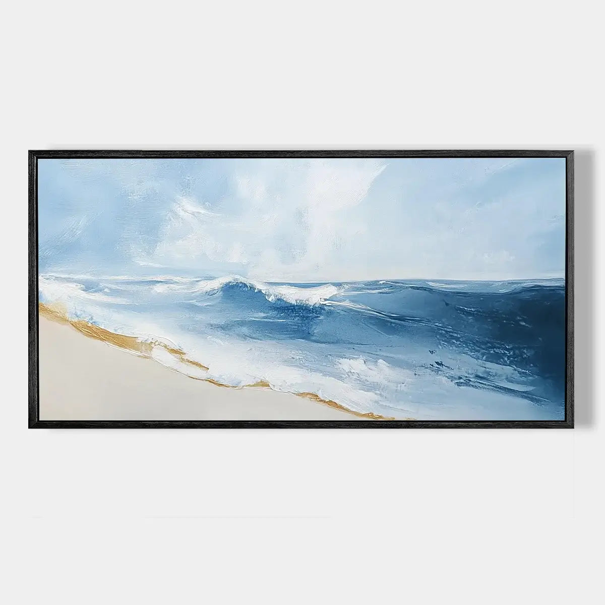 Abstract Nature Ocean Wave Textured Wall Art #HJH004