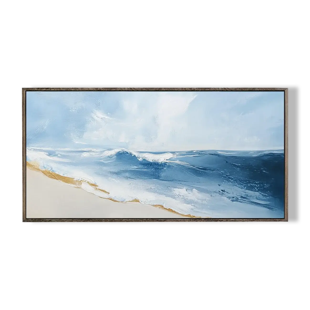 Abstract Nature Ocean Wave Textured Wall Art #HJH004
