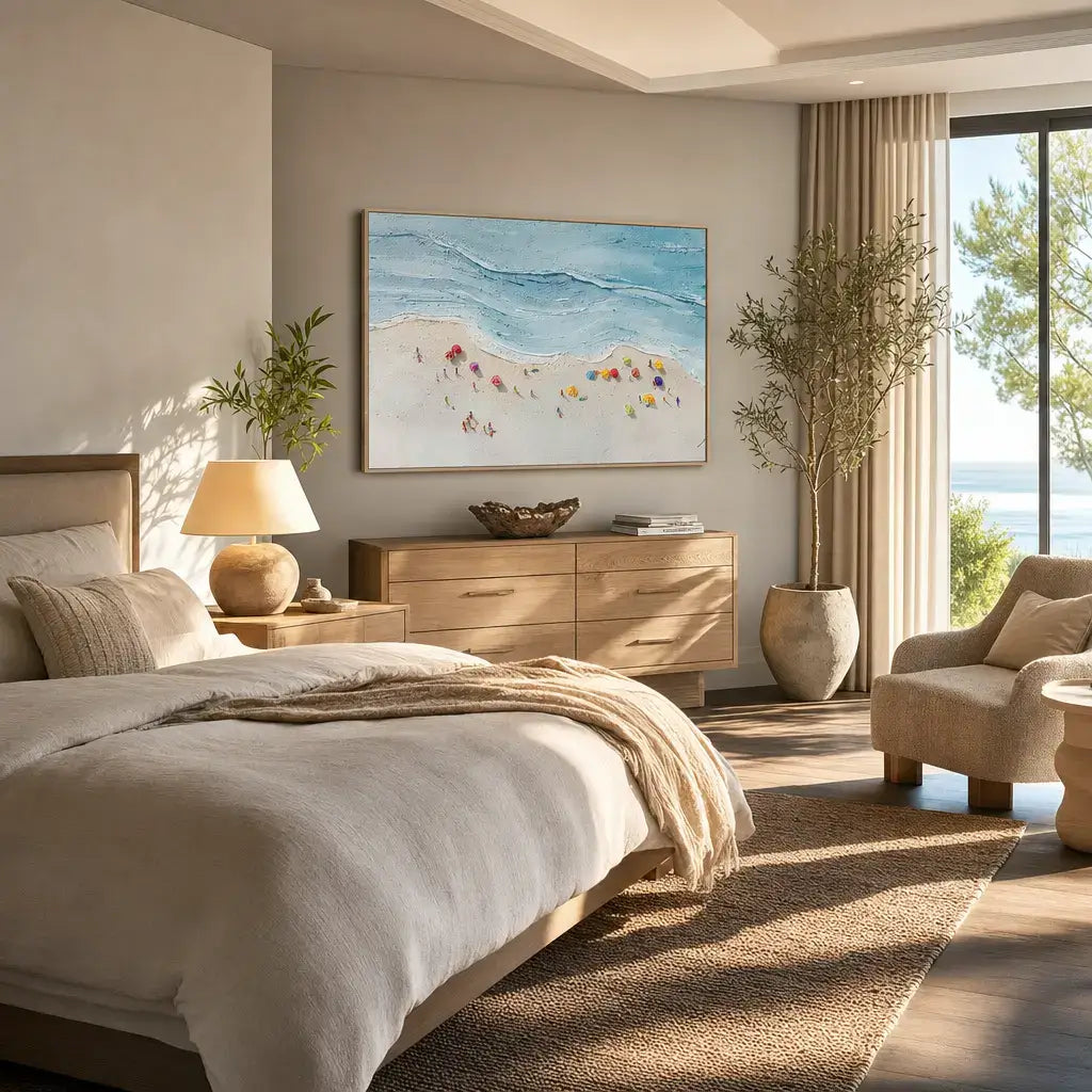 Azure Coastal Shoreline Ocean Wall Art