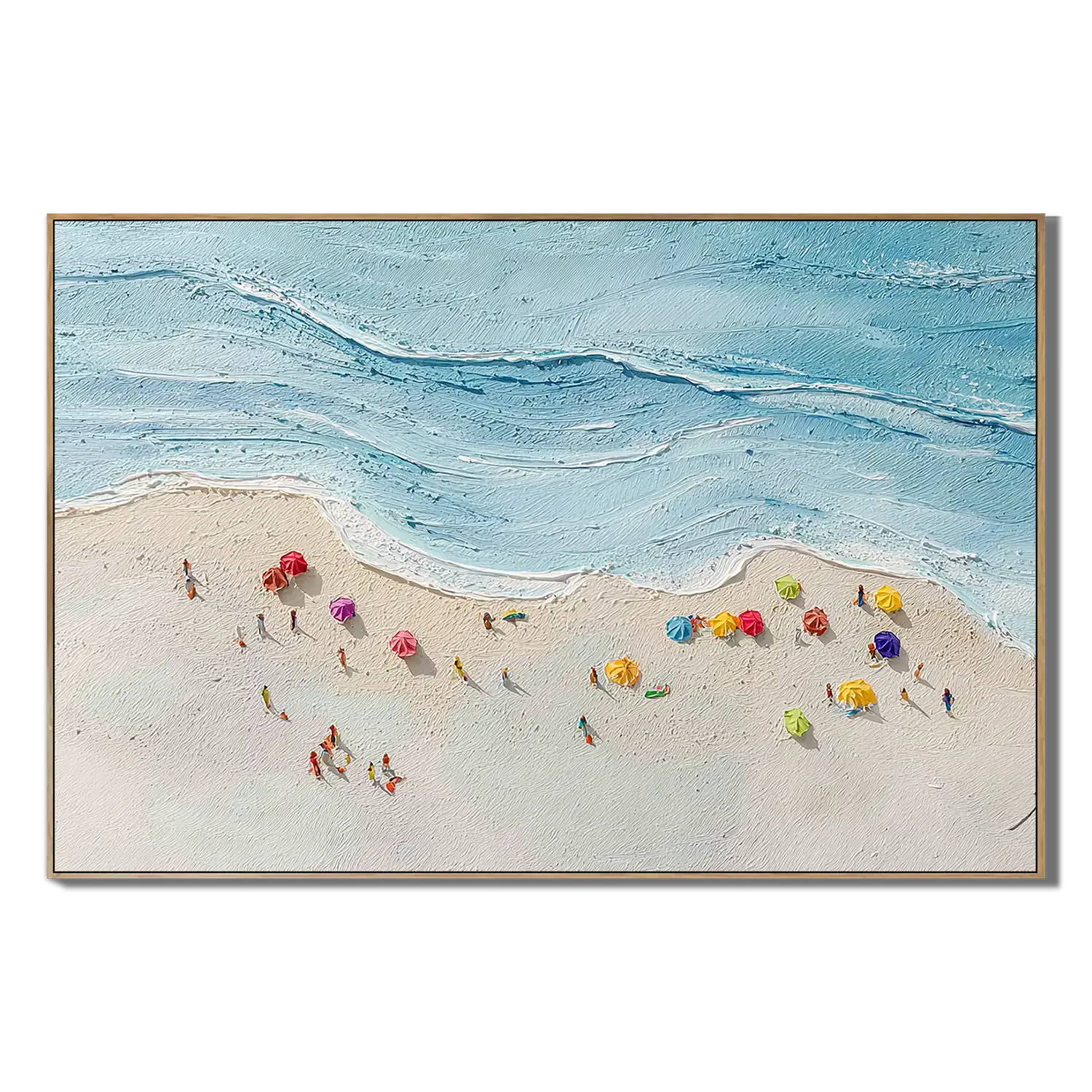 Azure Coastal Shoreline Ocean Wall Art