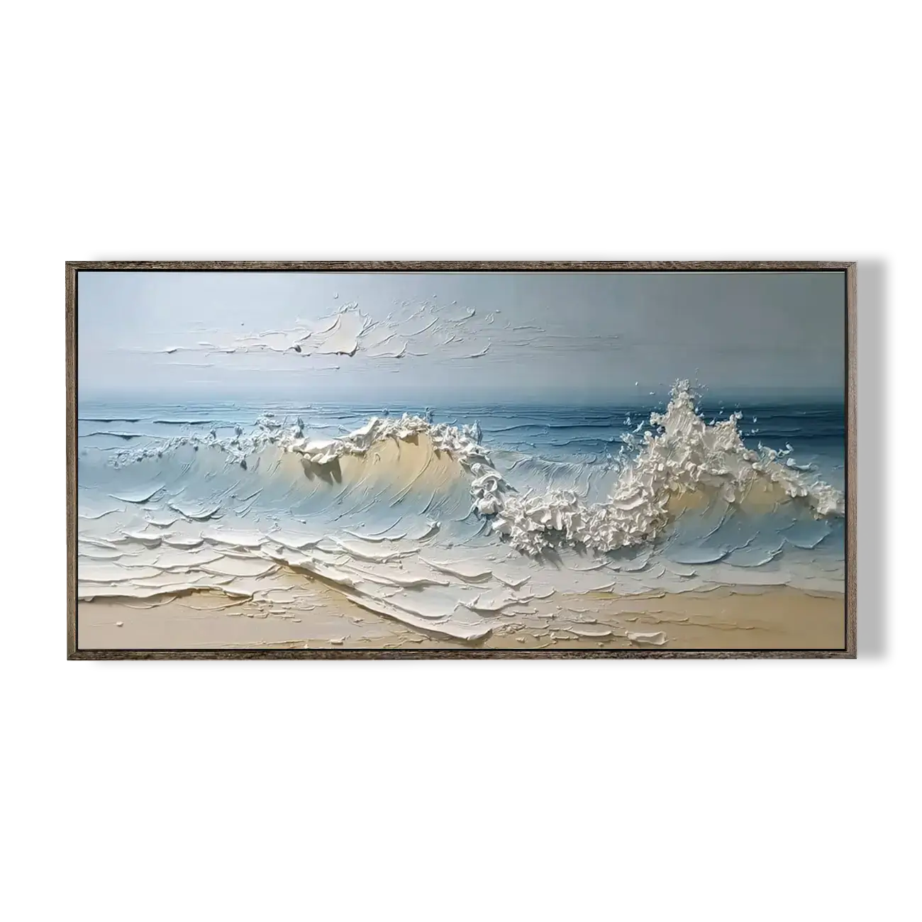 Coastal Tide Impasto Landscape #HJH029