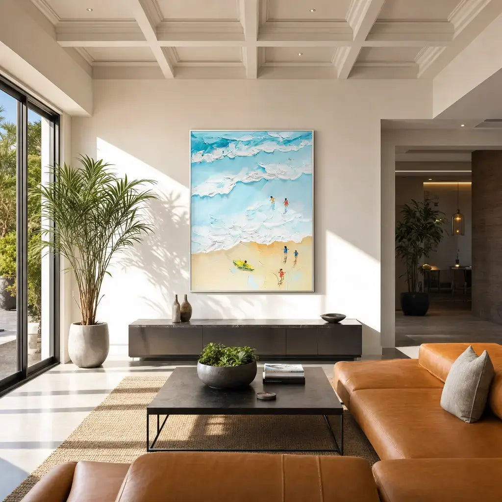 Blue Wave Beach Ocean Wall Art