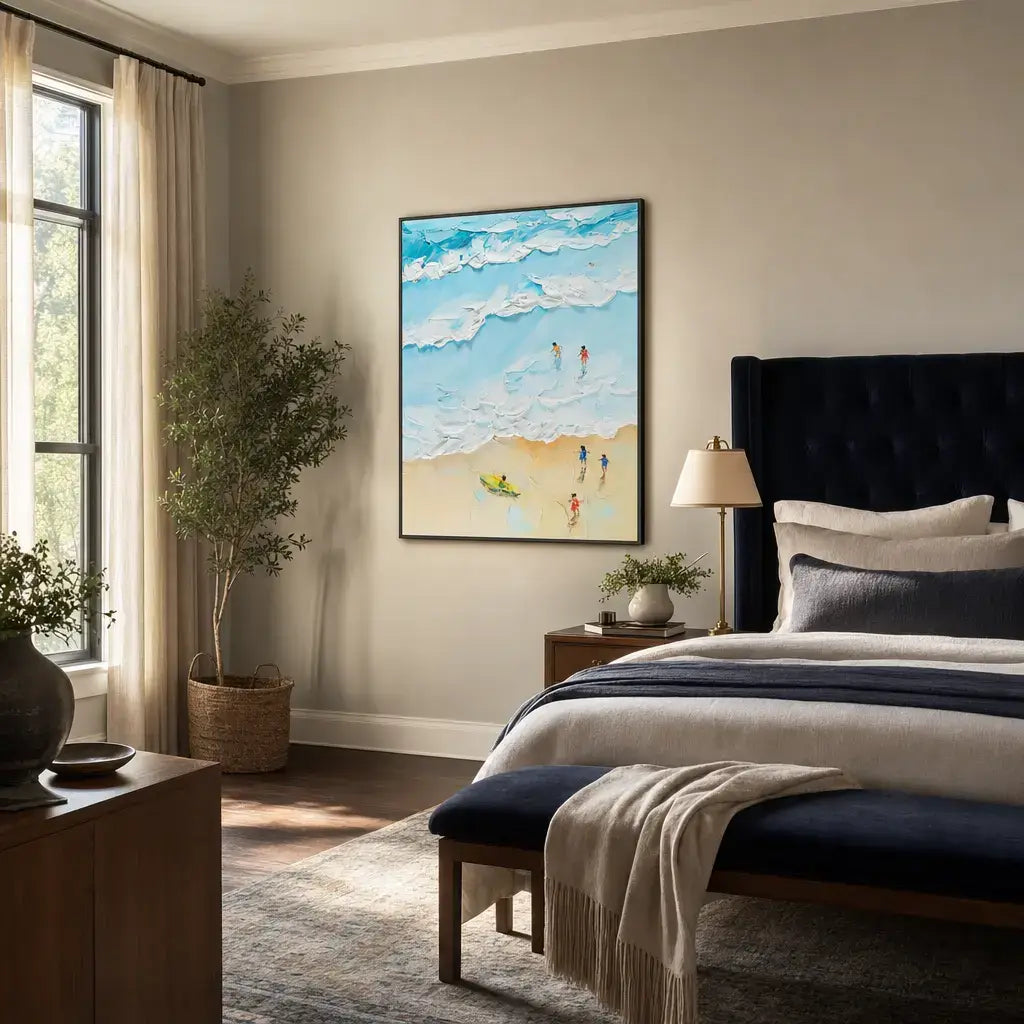 Blue Wave Beach Ocean Wall Art