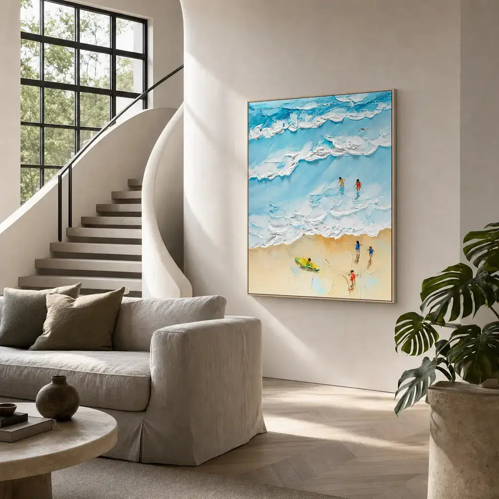 Blue Wave Beach Ocean Wall Art