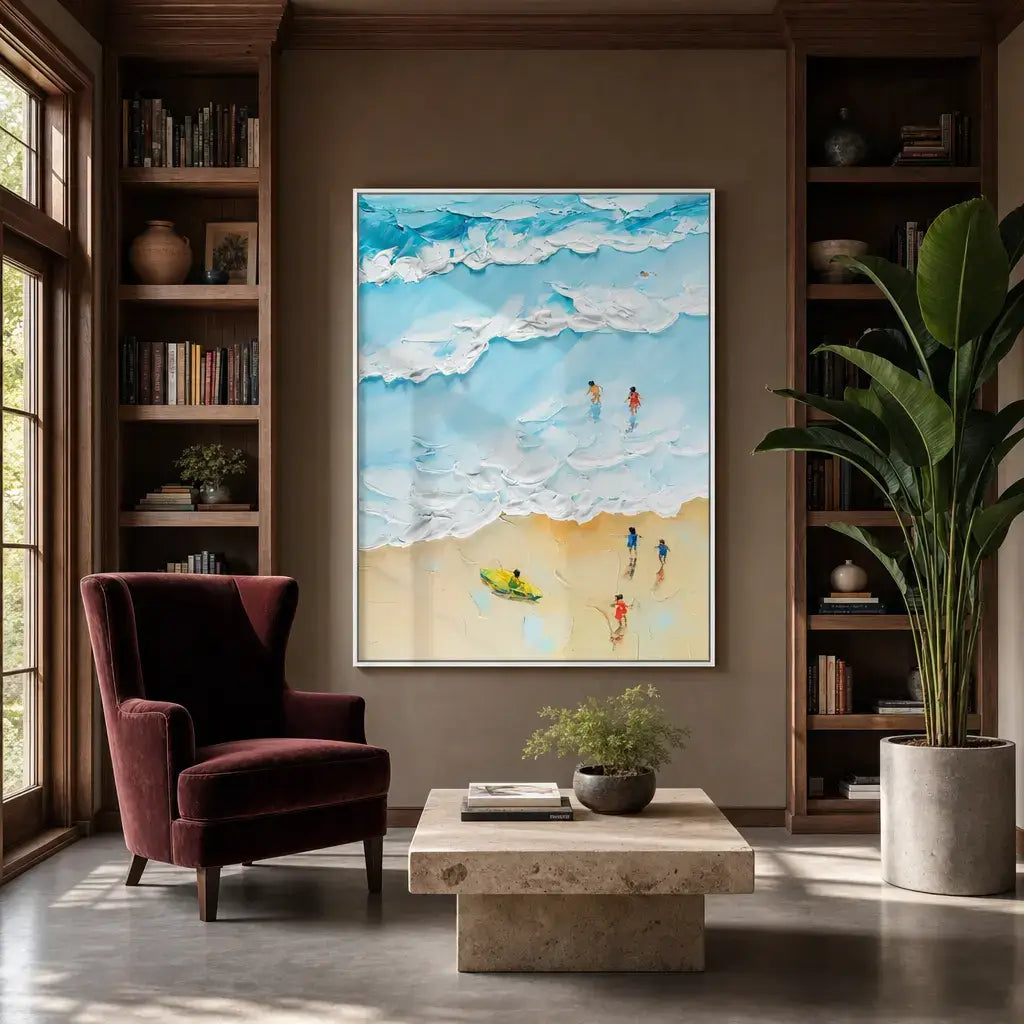 Blue Wave Beach Ocean Wall Art