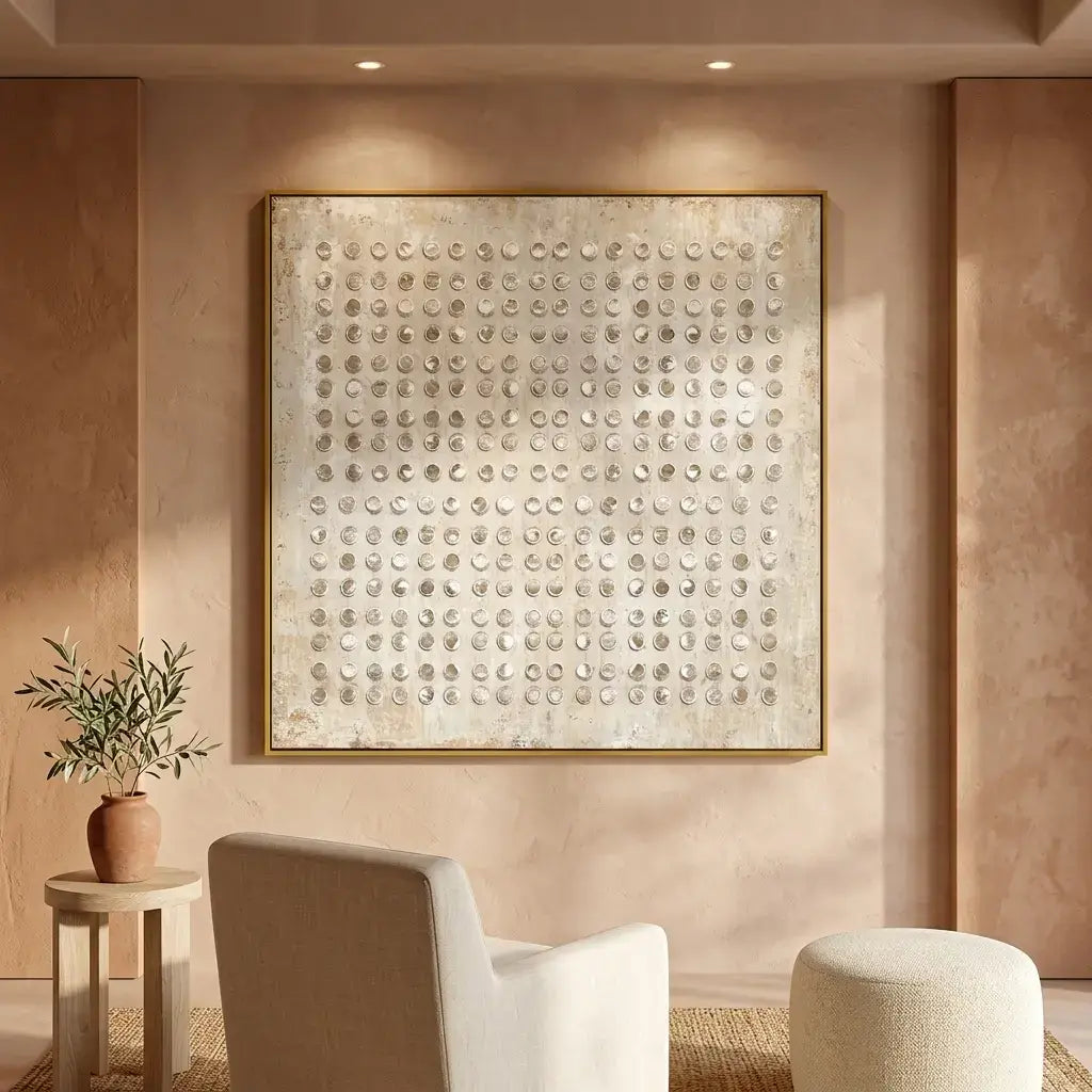 Lvory Circle Matrix Wabi Sabi Wall Art