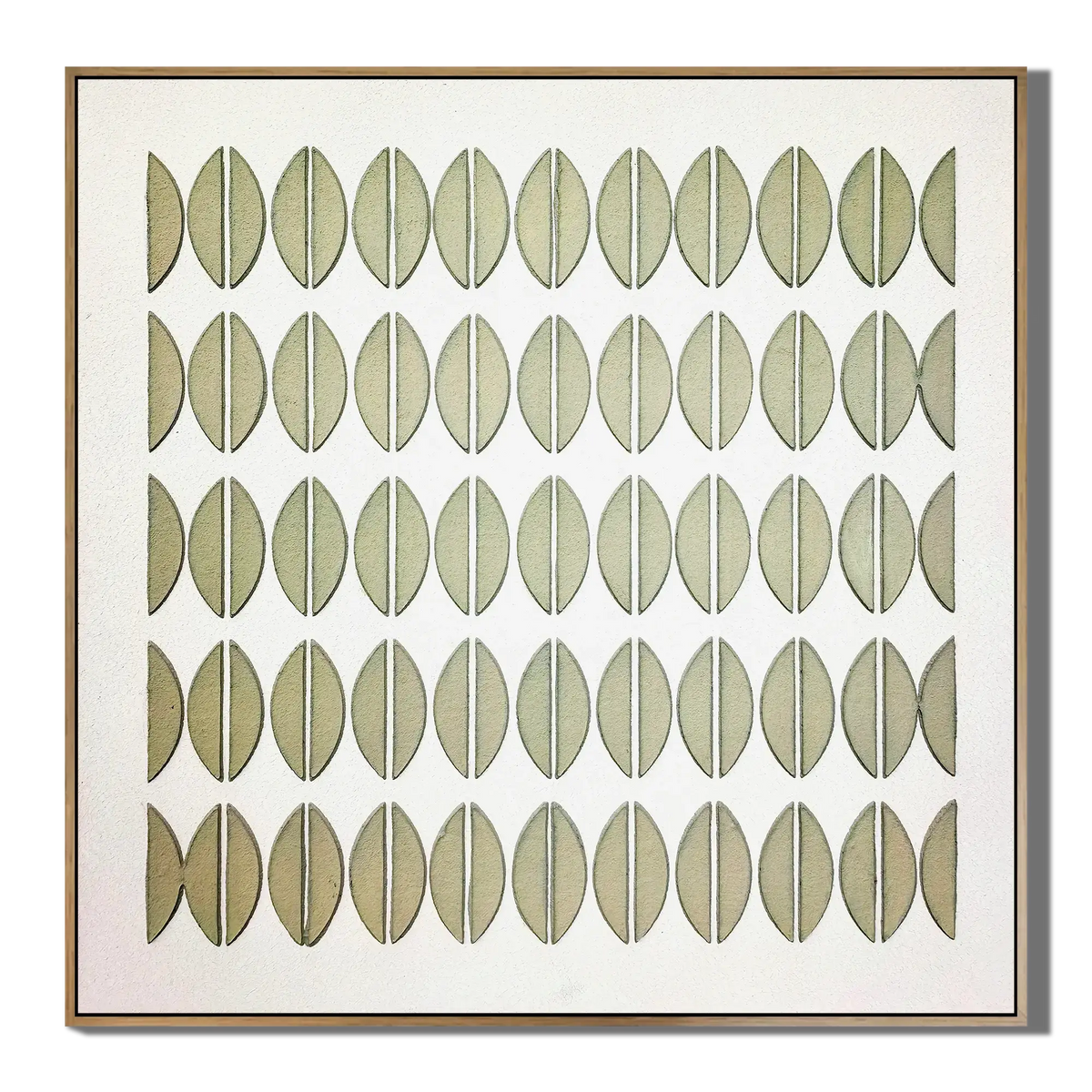Sage Seed Grid Wabi Sabi Painting