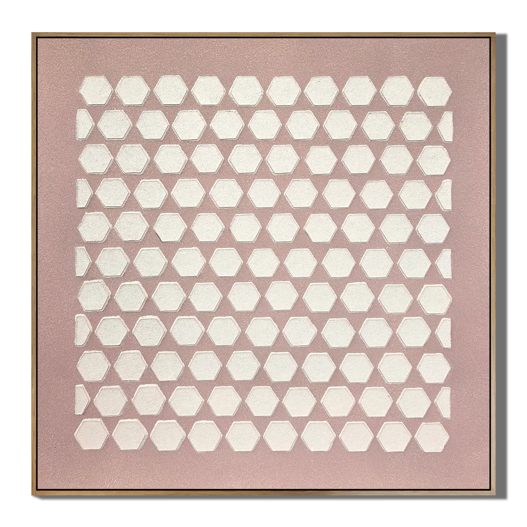 Lvory Hex Relief Wabi Sabi Wall Art