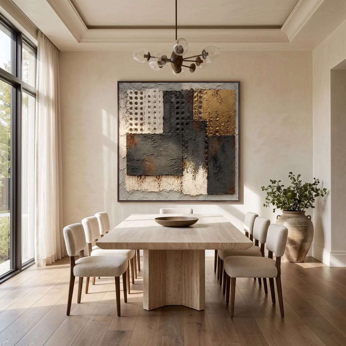 Golden Stratum Textured Art
