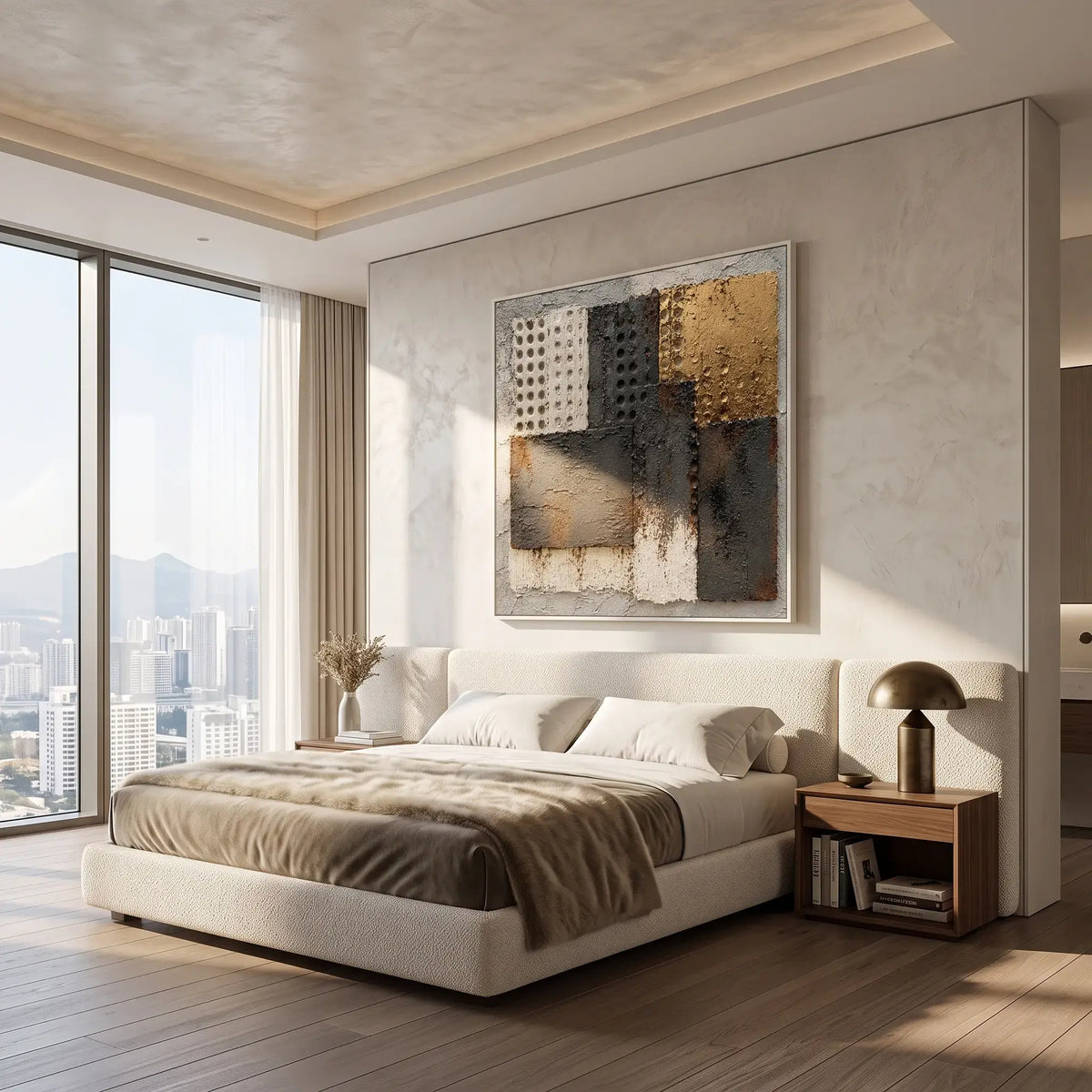 Golden Stratum Textured Art