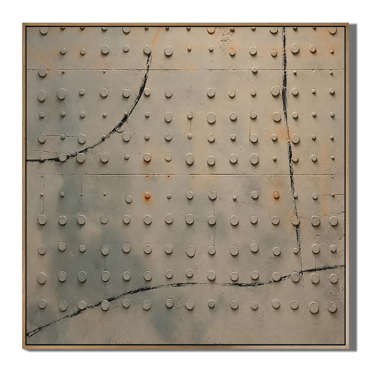 Textural Rivet Grid Abstract
