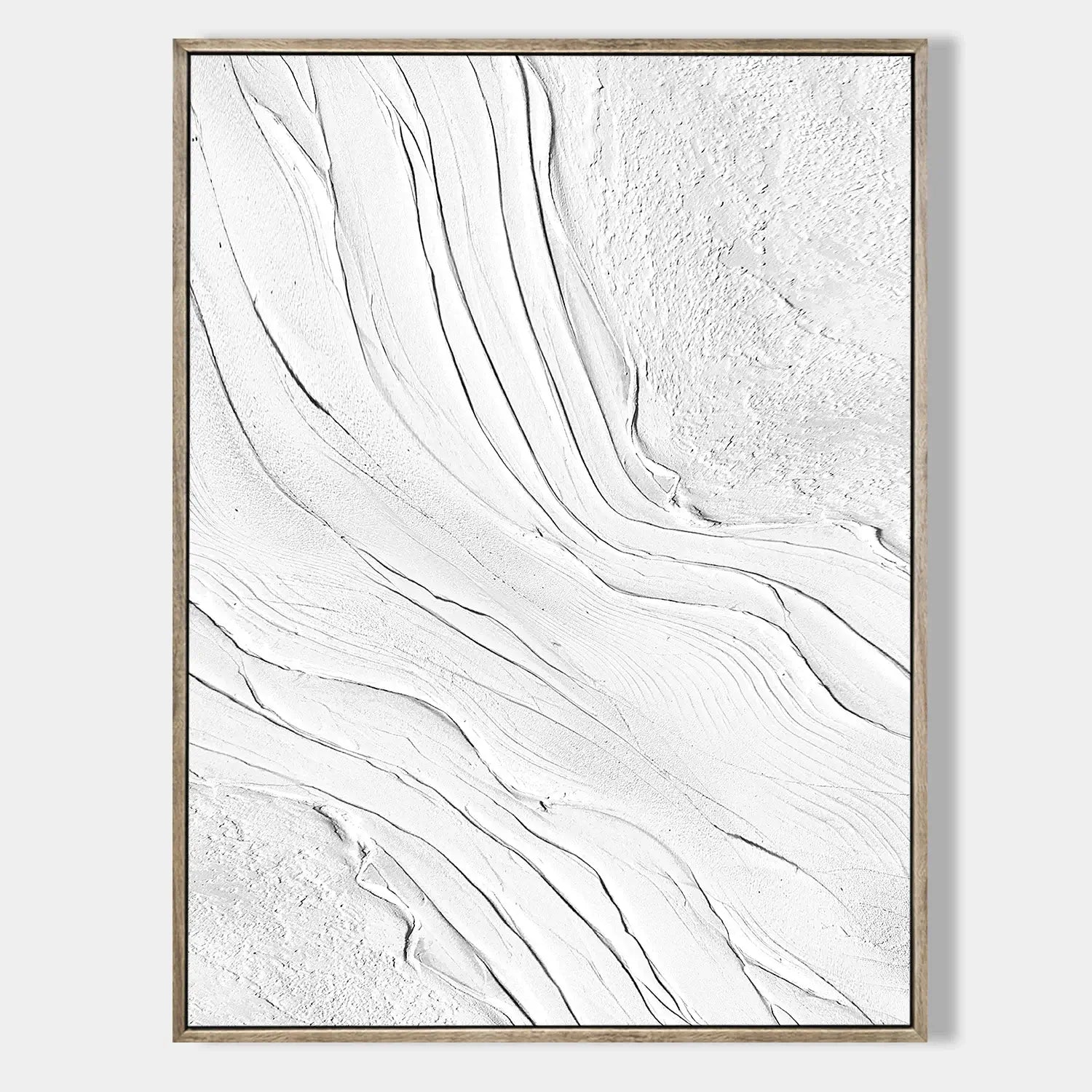 White Textured Oil Painting #JLV008