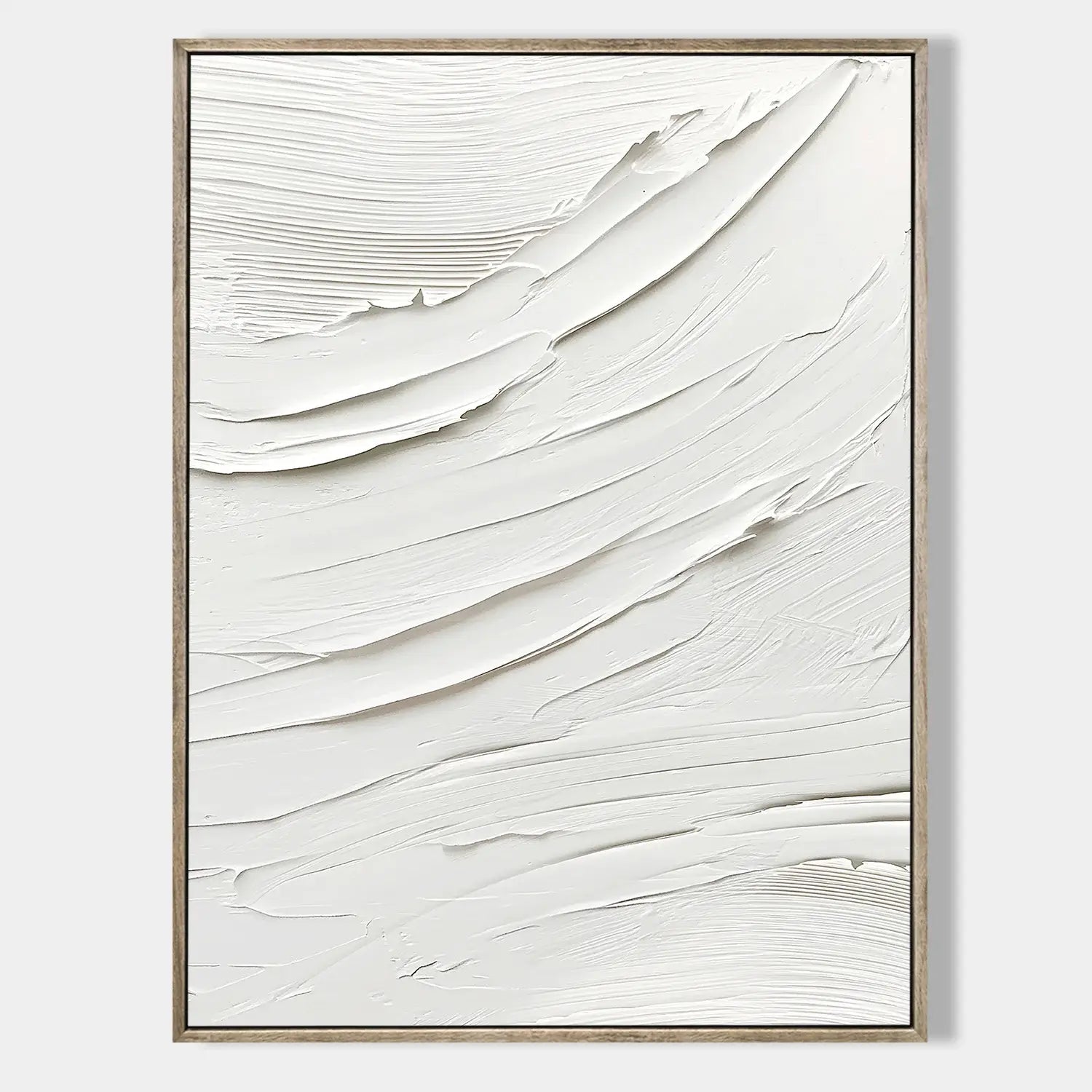 White Textured Oil Painting #JLV009