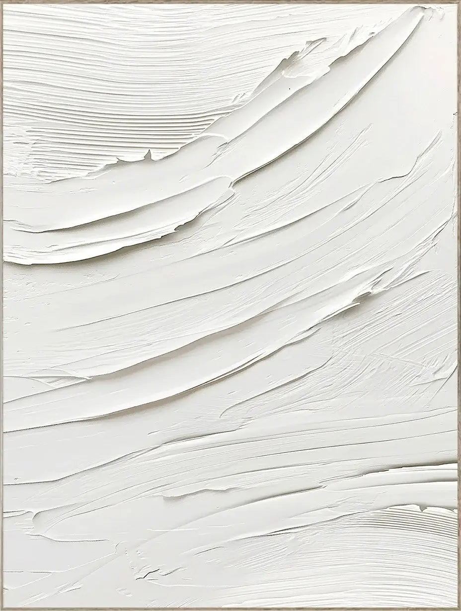 White Textured Oil Painting #JLV009