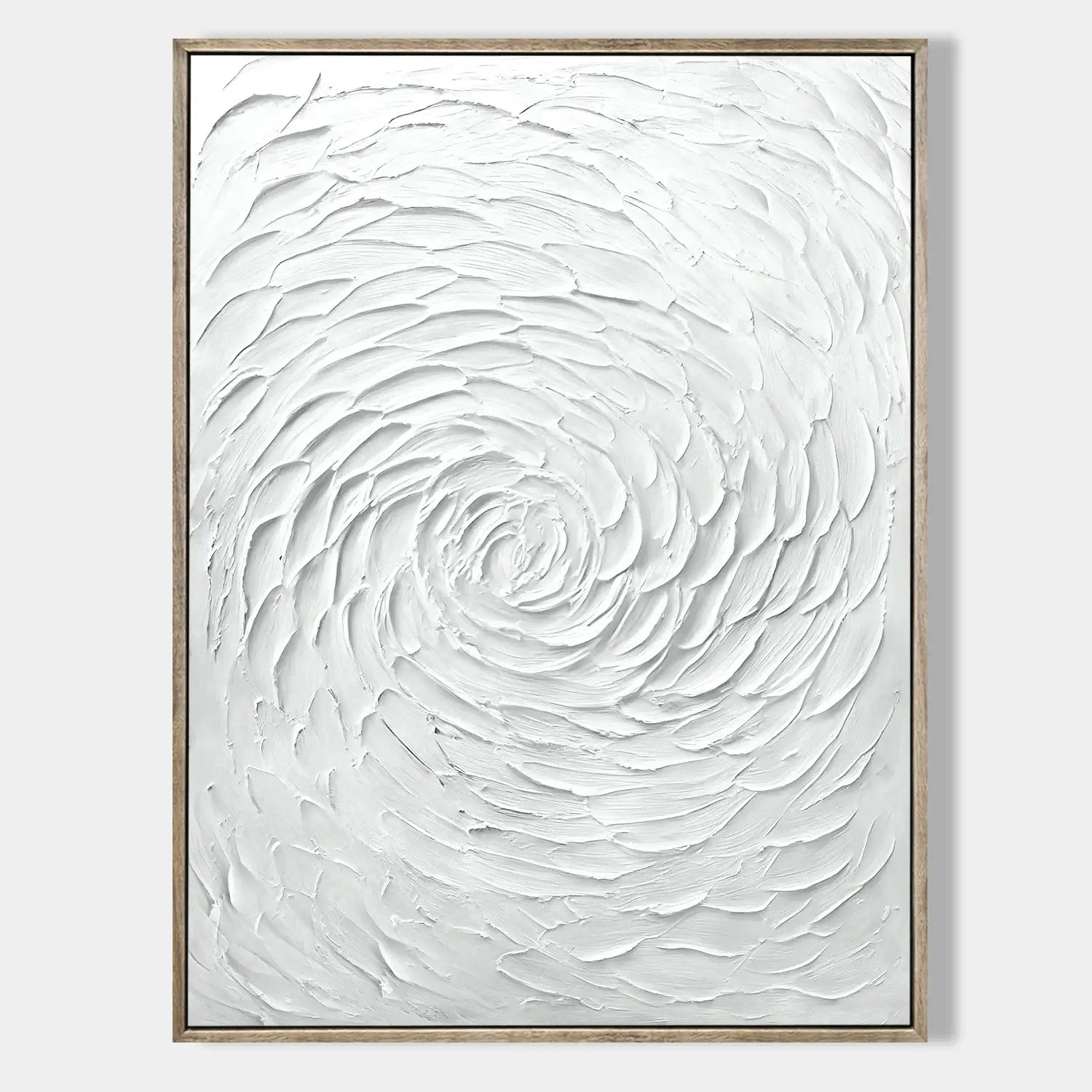White Textured Abstract Oil Painting #JLV011