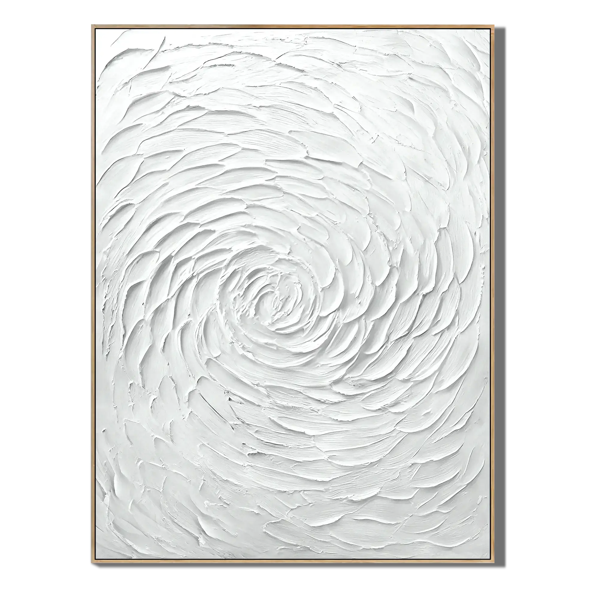 White Textured Abstract Oil Painting #JLV011