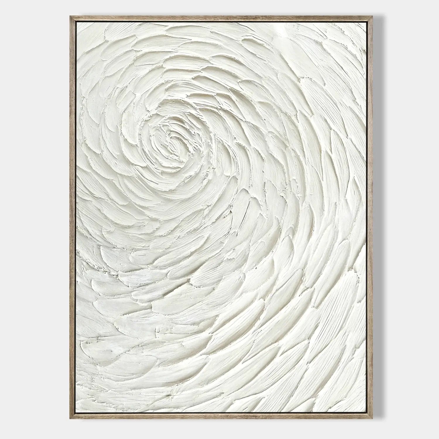 White Textured Abstract Oil Painting #JLV012