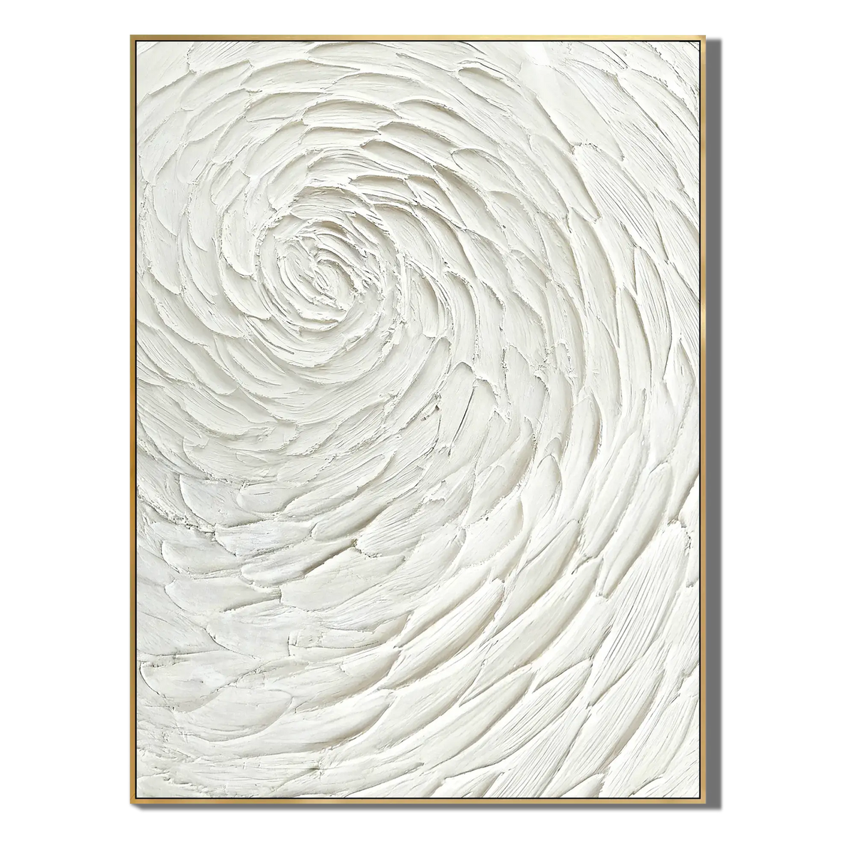 White Textured Abstract Oil Painting #JLV012