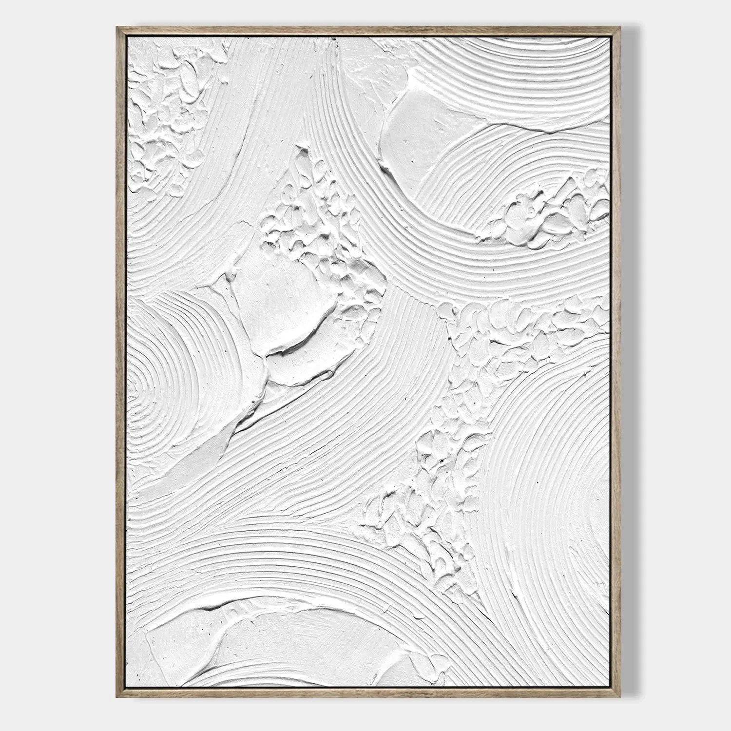White Textured Abstract Oil Painting #JLV013