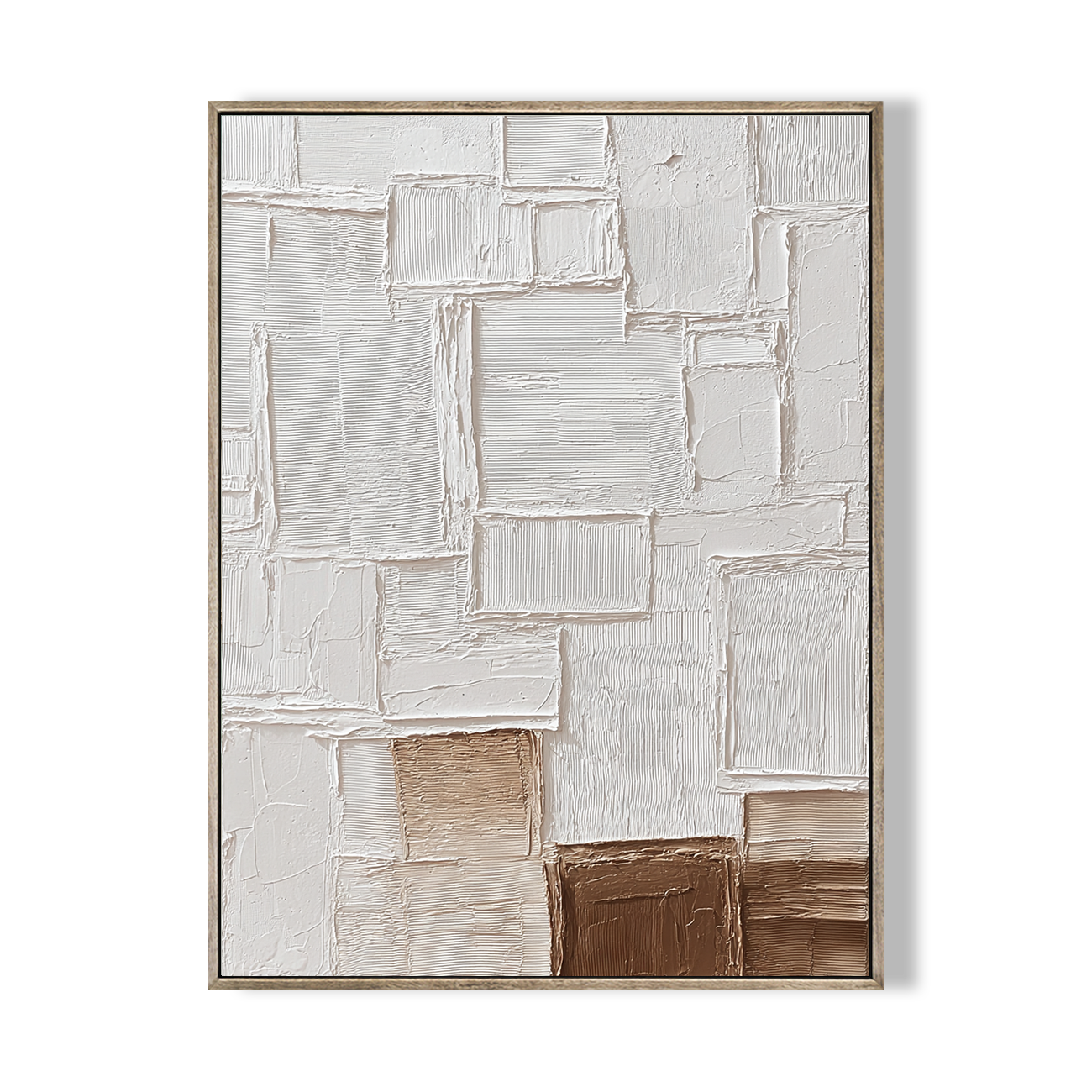 Minimalist White Plaster Geometric #JLV018