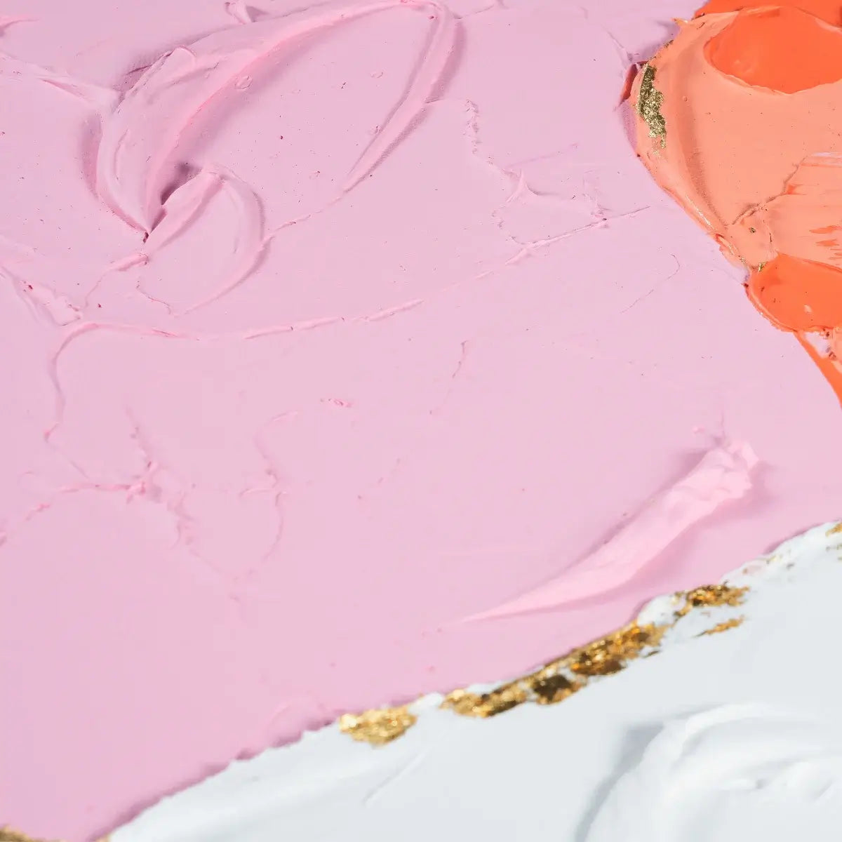 Pink Overlapping Hearts Textured Oil Painting #LVV003