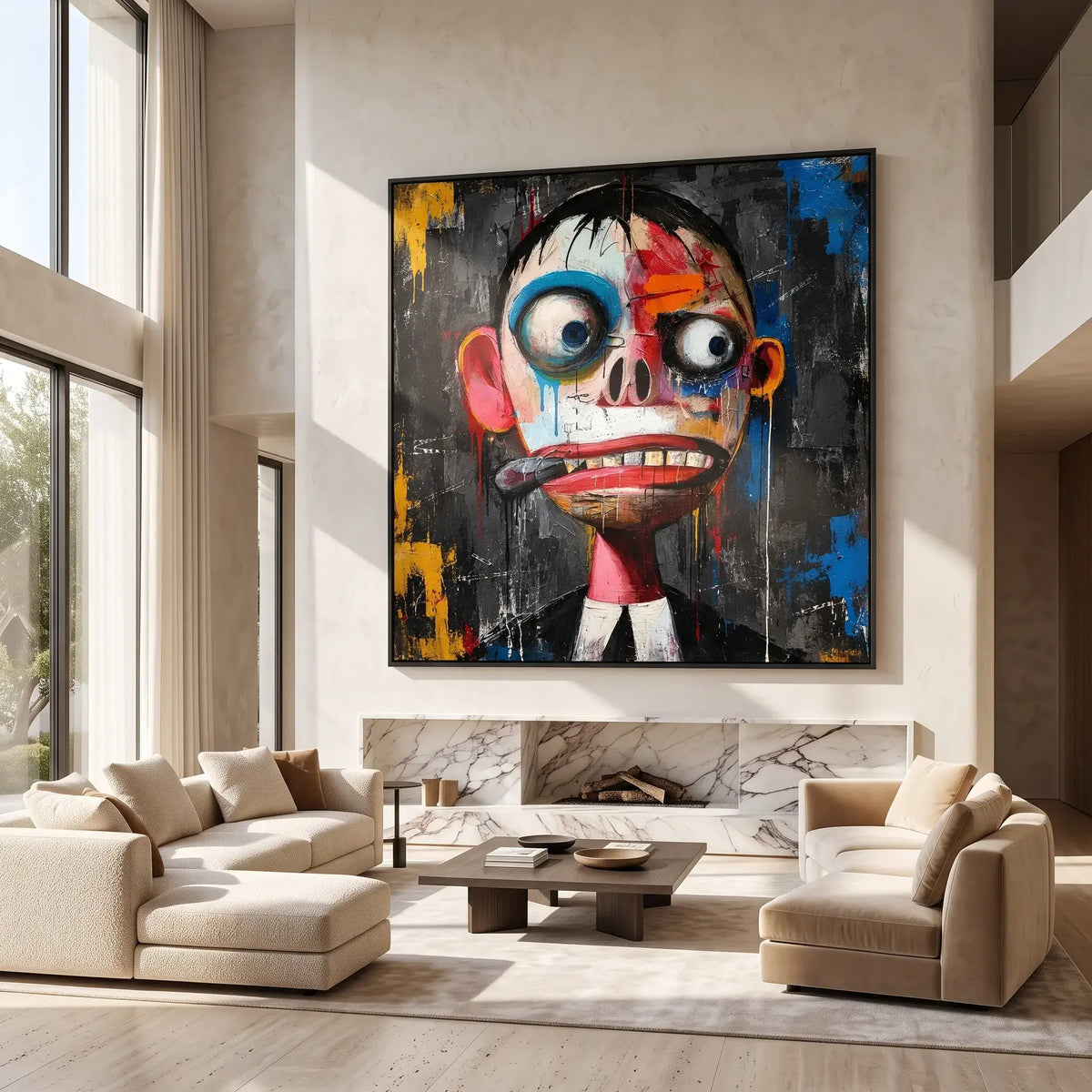Bold Expressionist Cigar Canvas