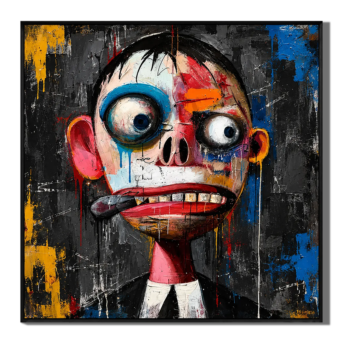 Bold Expressionist Cigar Canvas